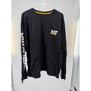 Men’s XL Black Cat Caterpillar Long Sleeve Shirt